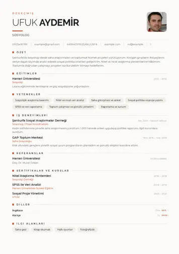 Sosyolog Cv Örnekleri cv indir